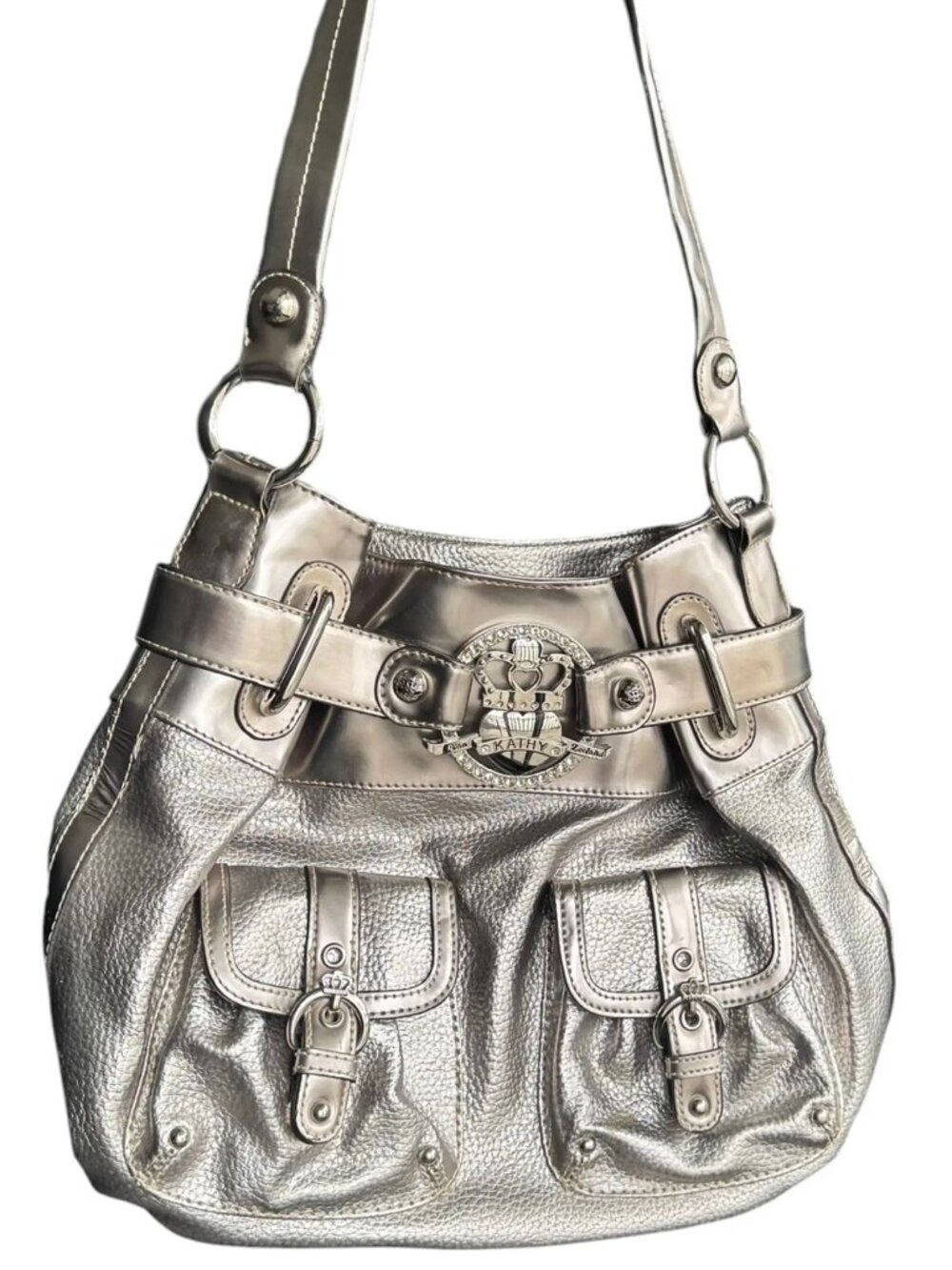 Kathy Van Zeeland — Gold & Rhinestone Bag